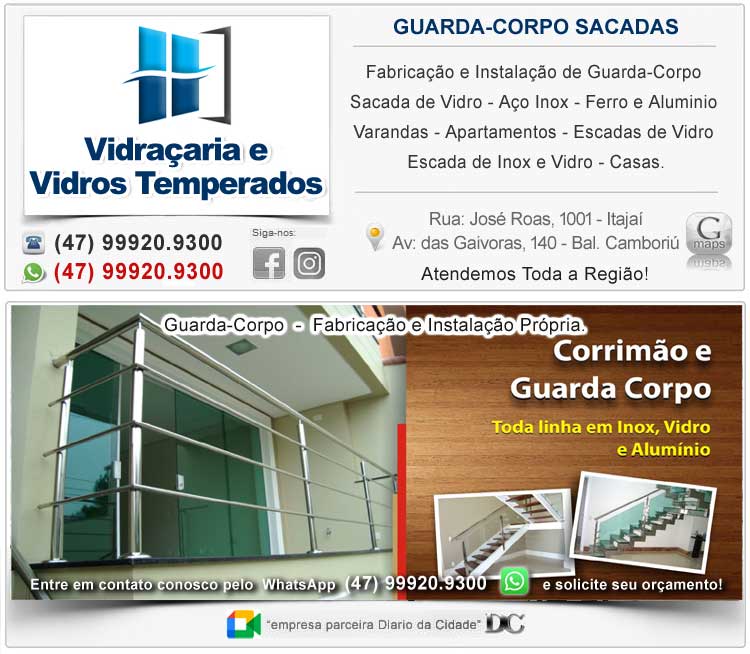 Modelos guarda-corpo de sacada para varanda apartamentos balneário camboriú bc itapema poto belo bombinhas tijucas meia praia sc